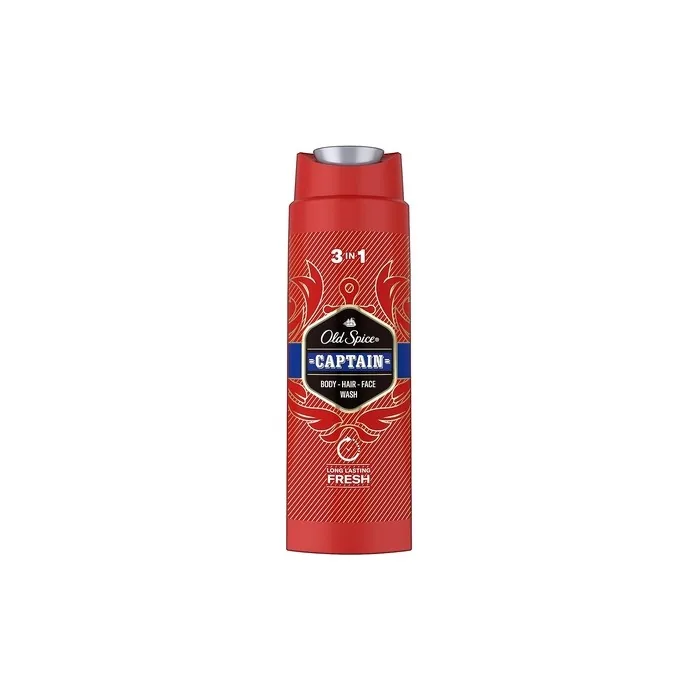 Old Spice Captain 3-in-1 Body Hair Face Cleansing Gel and Shampoo for Men Long Lasting Freshness 250ml