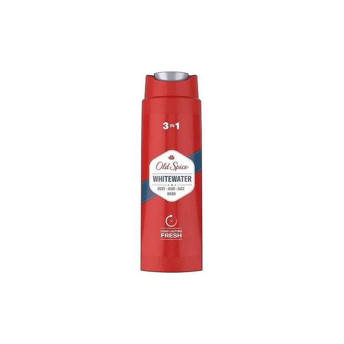 Old Spice Whitewater Shower Gel and Shampoo for Men 3-in-1 Body Hair Face Cleansing Long Lasting Freshness 250ml
