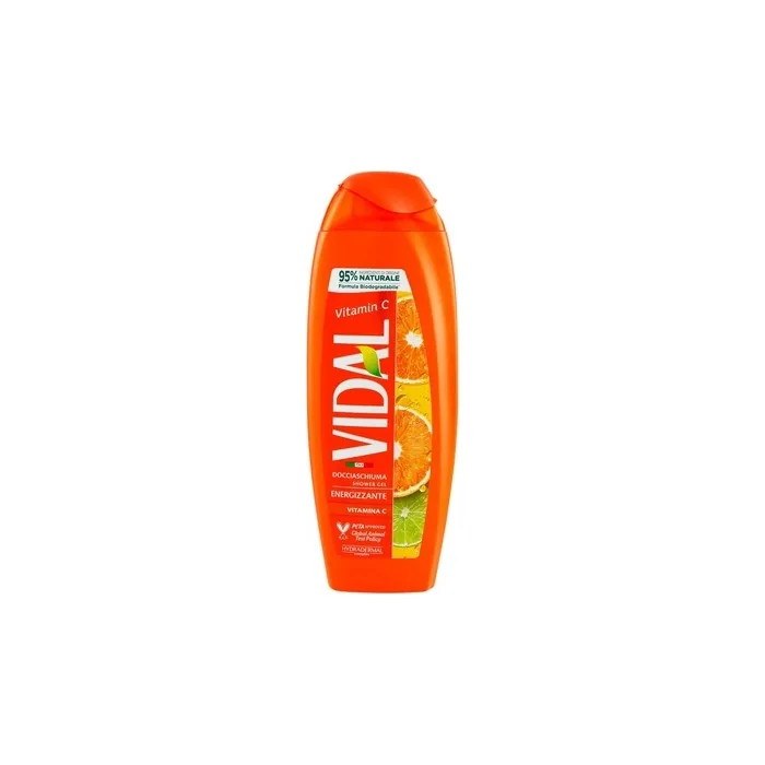 Vidal Vitamin C Shower Gel Energizing 250ml 8.4 Fl Oz Italian Import