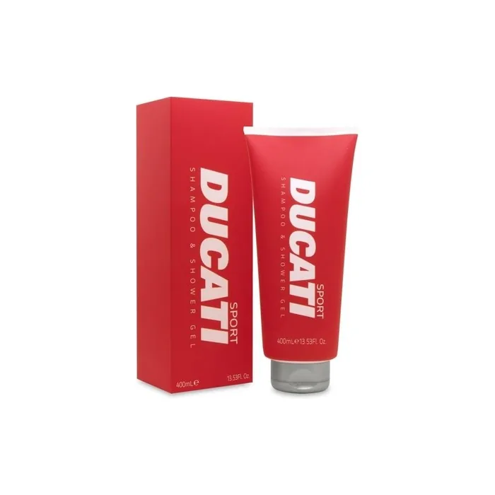 Ducati Sport Shampoo & Shower Gel Oriental Fougère Woody Fragrance Men's Grooming Collection Lavender Sandalwood Vanilla Scent Refreshing Body Wash Cleanser 400ml