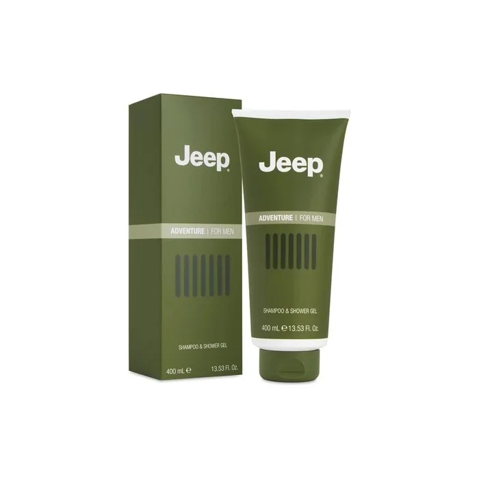 Jeep Adventure Shampoo & Shower Gel Refreshing Body Wash for Men Grapefruit, Peppermint & Rose Pepper Fragrance Grooming Essential 400ml