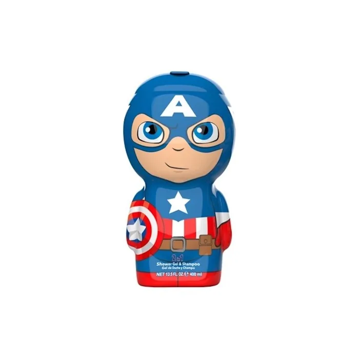Marvel Captain America 2in1 Shower Gel & Shampoo with 3D Figure and Great Scent 400ml