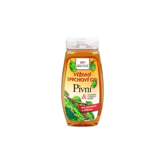 Bione 100% Organic/Vegan Beer Shower Gel with Hop and Malt Extracts - Mineral Oil, Silicone, Paraben, and Sulfate Free!