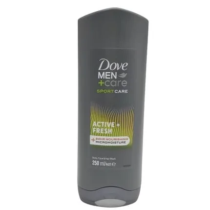 Dove Men+Care Sport Care Active & Fresh Body, Face & Hair Wash 250ml