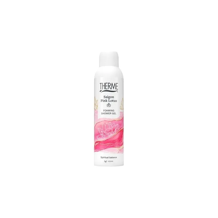 Therme Foaming Shower Gel Saigon Pink Lotus Refreshing Body Wash