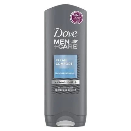 Dove Men+Care 3-in-1 Clean Comfort Shower Gel for Body, Face, and Hair with MicroMoisture 250ml