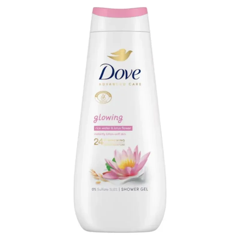 Dove Advanced Care Illuminating Shower Gel With Rice Water And Lotus Flower 225 Ml