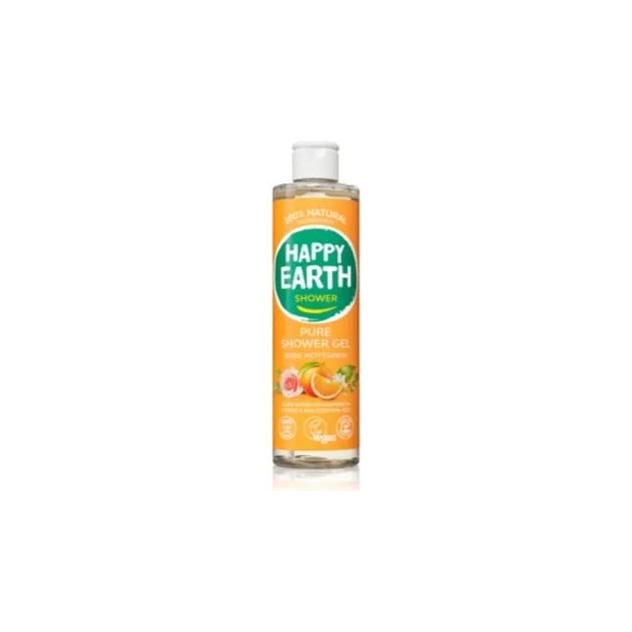 Happy Earth Pure Shower Gel Rose Petitgrain - 300 Ml
