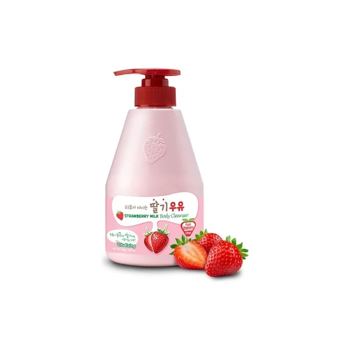 Welcos Kwailnara Strawberry Milk Body Cleanser 560g 19.75oz