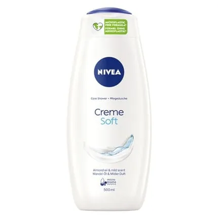 NIVEA Creme Soft Care Shower Gel with Almond Oil 500ml - Pack of 5