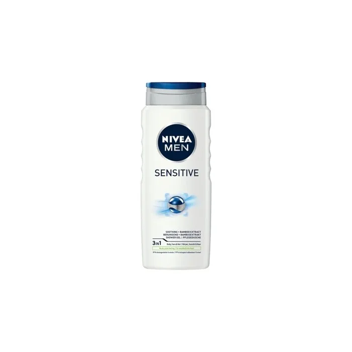NIVEA Men Sensitive Shower Gel 500ml - Pack of 3