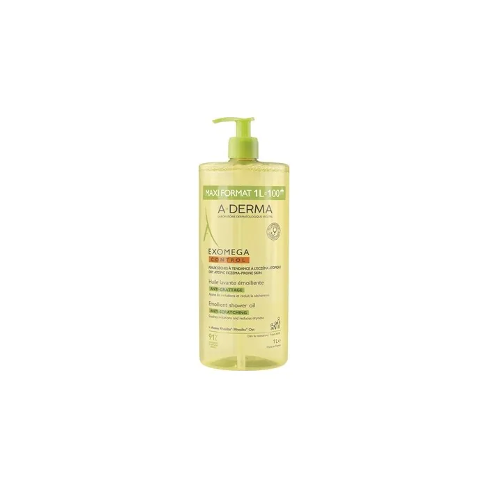 Aderma Exomega Control Emollient Shower Oil Antiitch For Atopic Skin 1000ml