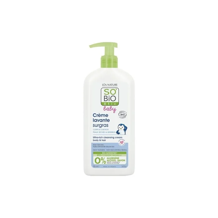 So'bio Etic Body & Hair Wash Cream Highly Tolerant 500ml