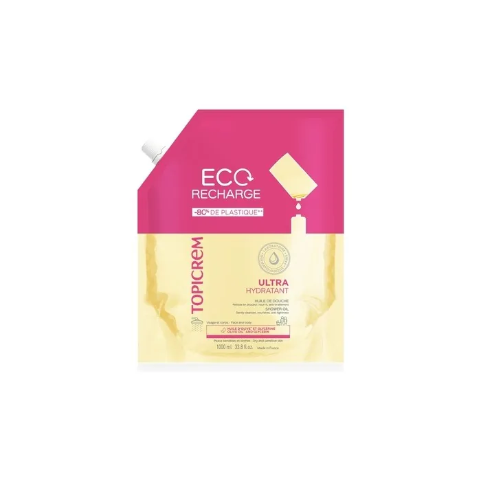 Topicrem Recharge Ultra Hydrating Shower Oil With Olive Oil And Glycerin 1000 Ml