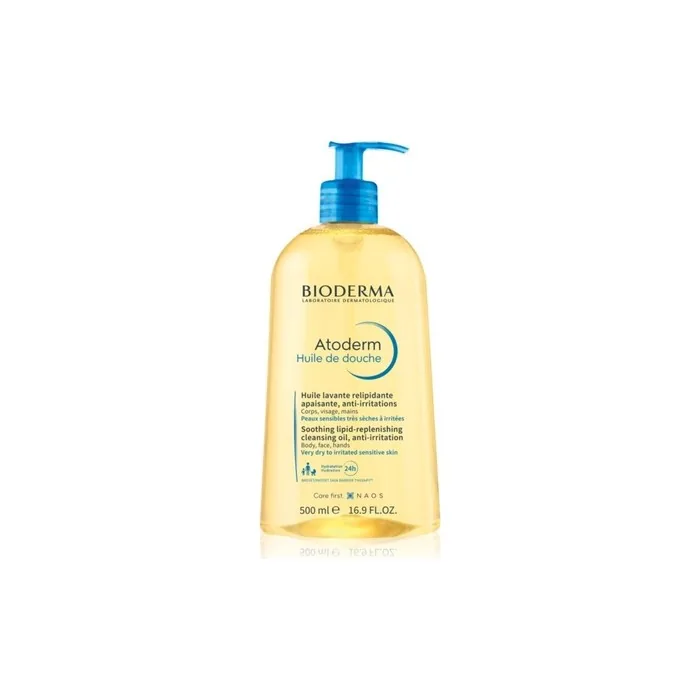 Bioderma Atoderm Shower Oil 500 Ml Soothing Ultranourishing Shower Oil For Dry And Irritated Skin