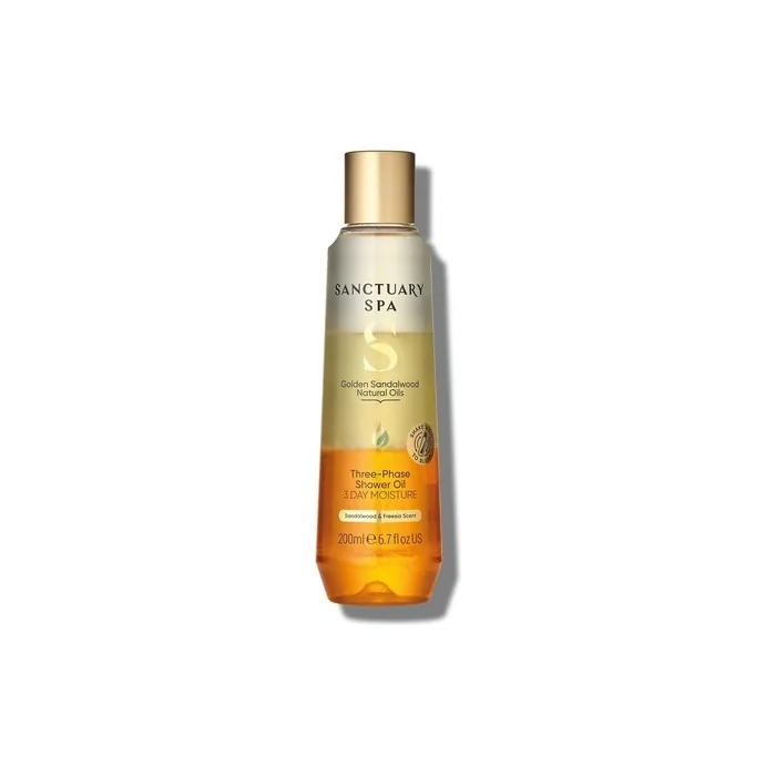 Sanctuary Spa Golden Sandalwood Three-Phase Shower Oil 250ml