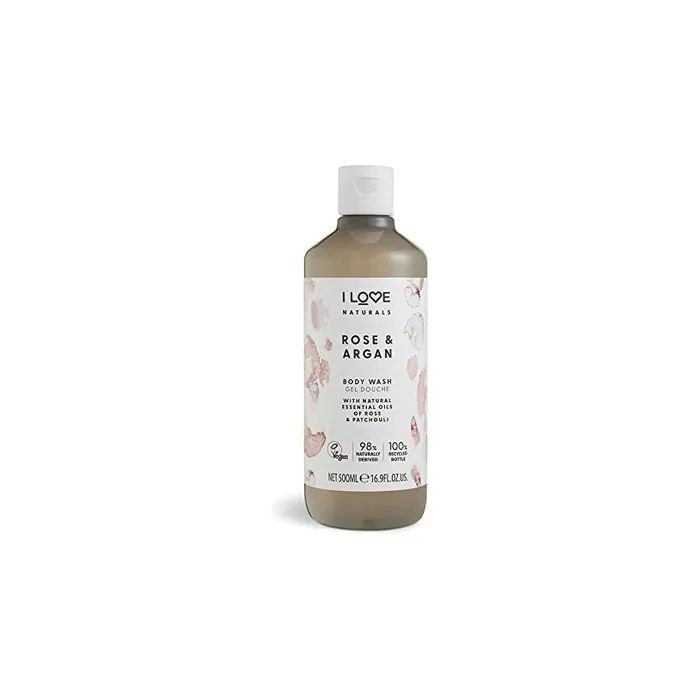 I Love Naturals Rose & Argan Body Wash with Essential Oils 500ml