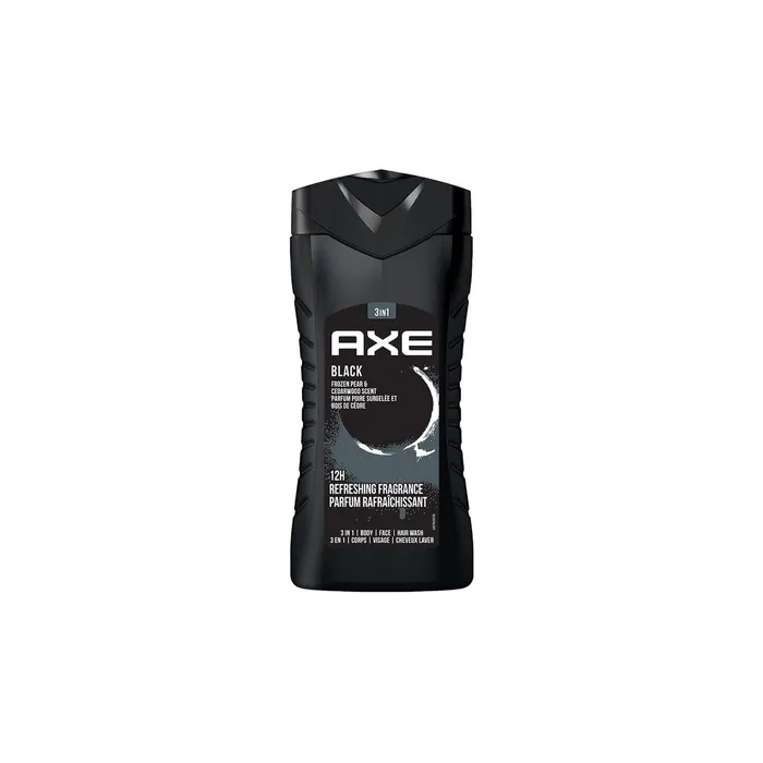 AXE Black Frozen Pear & Cedarwood Scent 3 in 1 Body Wash Face Wash Hair Wash