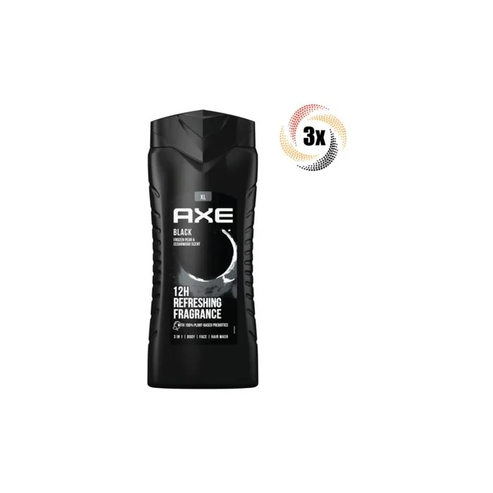 Axee Black 3in1 Frozen Pear & Cedarwood Hair & Body Wash