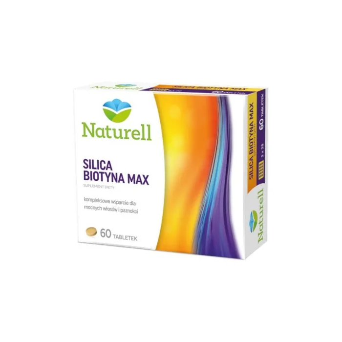 Silica Biotin Max 60 Tablets for Skin Hair Nails with Horsetail Zinc