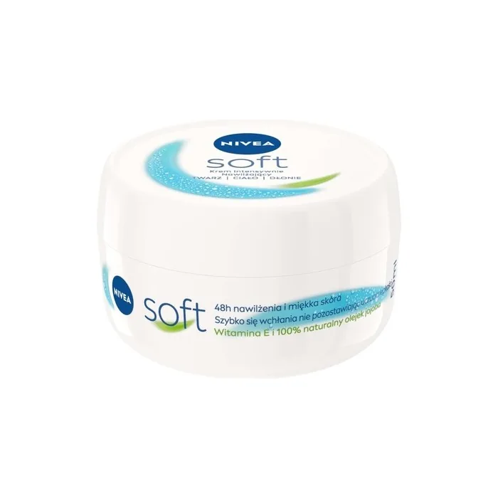 Nivea Soft Intensive Moisturizing Body and Hand Cream 50ml - Fragrance-Free