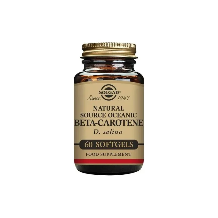 Solgar Natural Source Oceanic Beta Carotene Softgels - Fight Free Radical Damage - Strong Antioxidant - Gluten Free