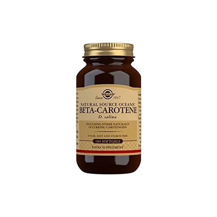 Solgar Natural Source Oceanic Beta Carotene Softgels 180 Count - Fight Free Radicals - Gluten Free