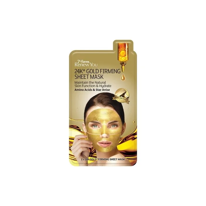 7th Heaven Renew You 24k Gold Firming Sheet Mask