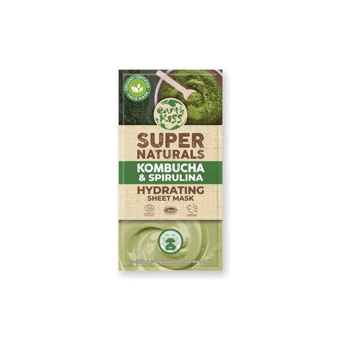 Earth Kiss Super Naturals Hydrating Kombucha and Spirulina Sheet Mask Single Sachet
