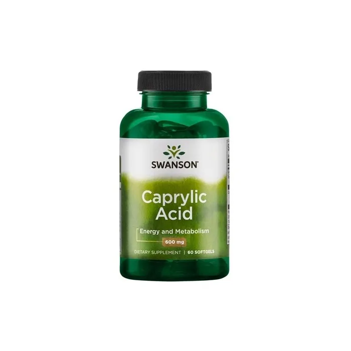 Swanson Caprylic Acid 600mg 60 Softgels