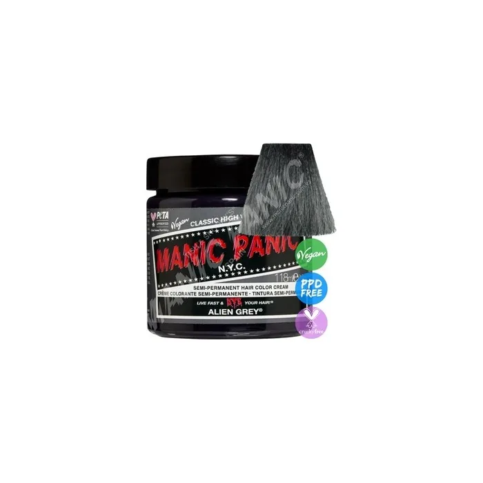Manic Panic Classic Cream Hair Dye Alien Grey 118ml