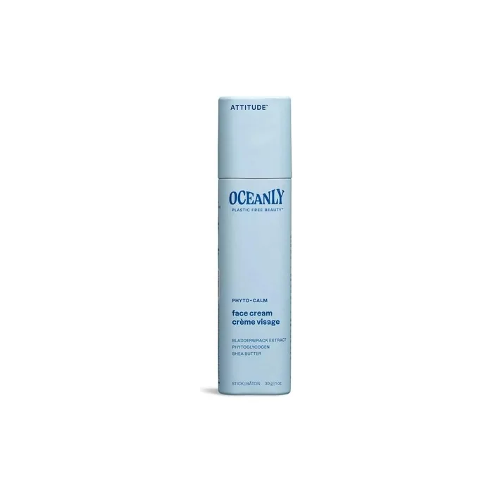 ATTITUDE Oceanly Face Cream Stick EWG Verified Plant and Mineral-Based Ingredients Vegan Skin Care Products PHYTO CALM Unscented 30 grams