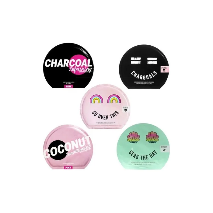 Victoria's Secret Charcoal Coconut Face Sheet Masks Moisturizing Detox