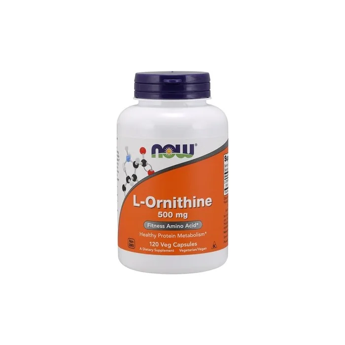 NOW Foods L-Ornithine 500mg Vegetarian Capsules - 120 Count