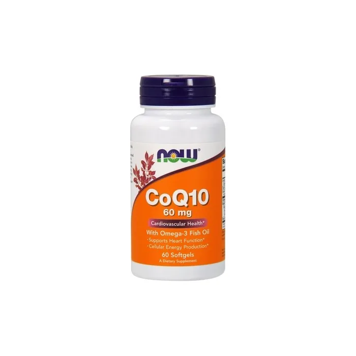 NOW Foods CoQ10 with Omega-3 60mg 60 Softgels