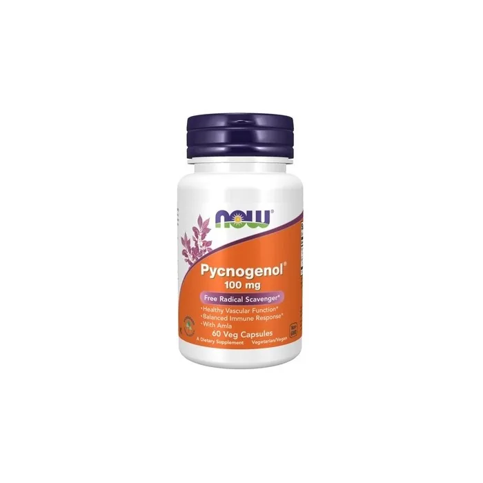 NOW Foods Pycnogenol 100mg Vegetable Capsules 60 Count