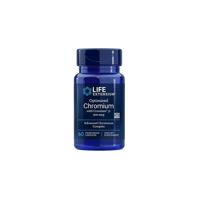 Life Extension Optimized Chromium with Crominex 3 500mcg - 60 Vegetarian Capsules