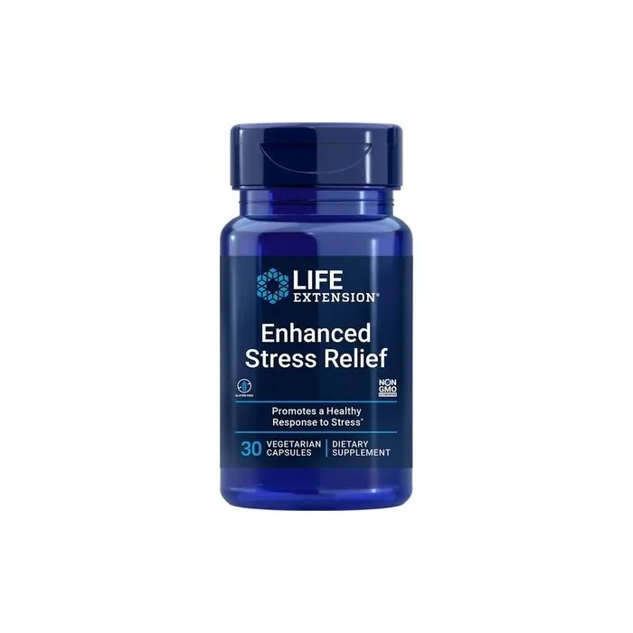 Life Extension Enhanced Stress Relief Supplement 30 Vegetarian Capsules
