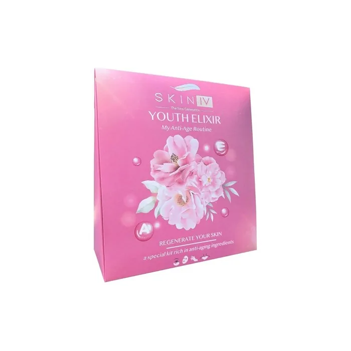 Skin IV Korean Youth Elixir My Anti-Age Routine Kit Eye Counter Cosmetic Hand Gloves Decollete Camellia Flowers Face Sheet Mask 145g