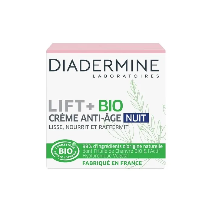Diadermine Lift+ Bio Anti-Aging Night Face Cream 99% Natural Ingredients 50ml