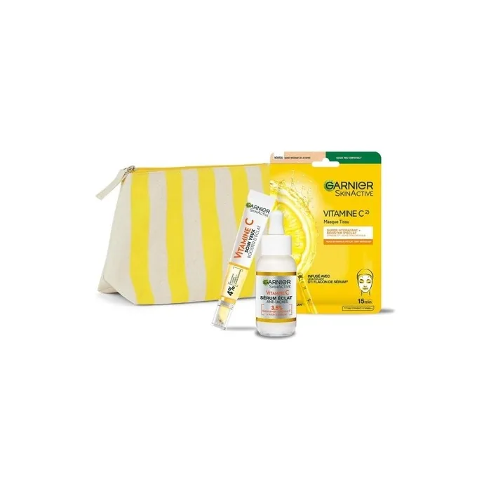 Garnier Skin Active Vitamin C Radiance Facial Routine Kit with Anti-Aging Serum