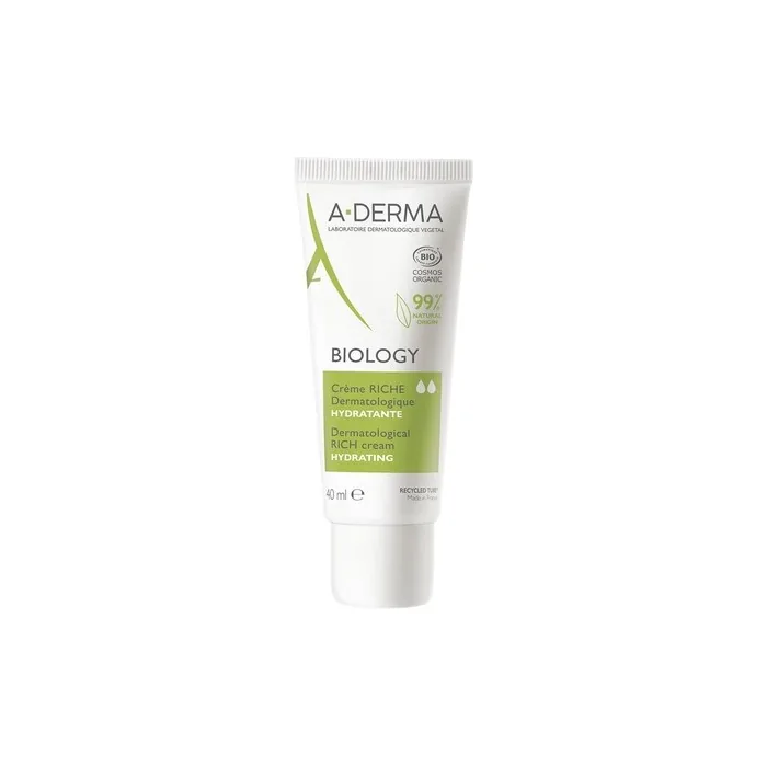 A-Derma Biology Hydrating Dermatological Rich Cream Organic Moisturizing Face Cream 40ml