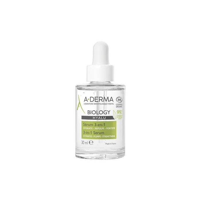 A-Derma Biology Hyalu Serum 3-in-1 Organic 30ml