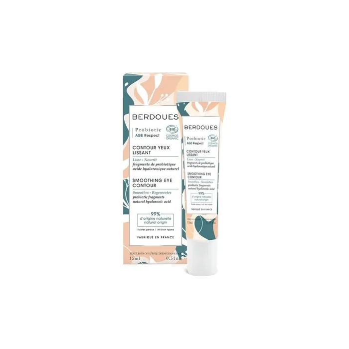 BERDOUES Age Respect Smoothing Eye Contour Organic Anti Aging Skincare Treatment 0.51 fl.oz.