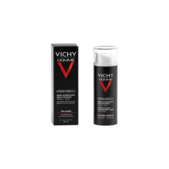 Vichy Homme Hydra Mag C Antifatigue Moisturizing Treatment For Face And Eyes 50ml