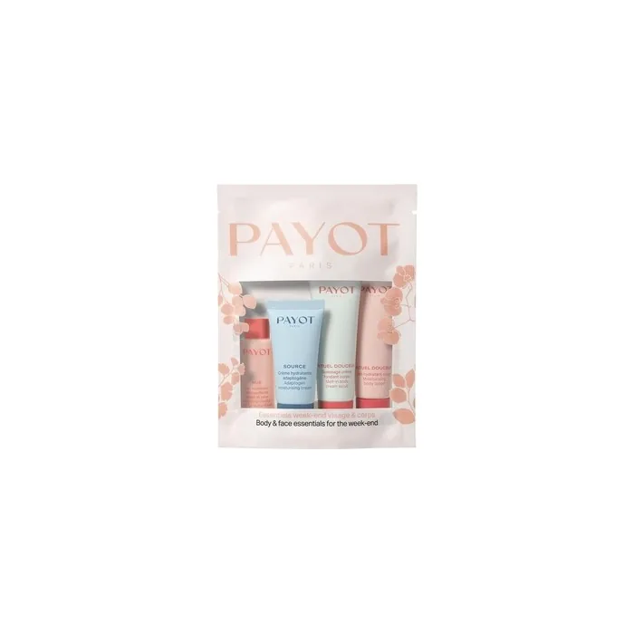 Payot Essentials Weekend Set - Micellar Water 20ml, Moisturizing Cream 15ml, Body Scrub 25ml, Nourishing Body Cream 25ml