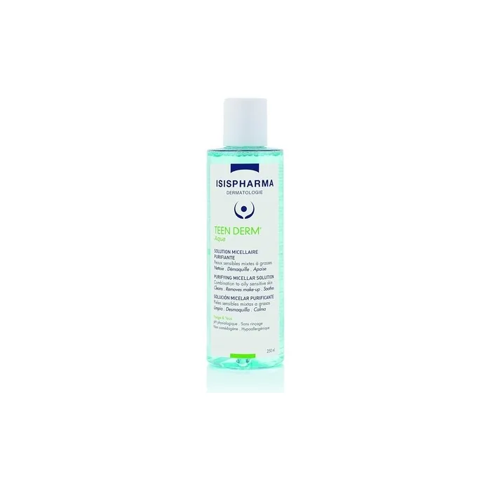 Isispharma Teen Derm Aqua Purifying Micellar Water Face Cleanser and Makeup Remover