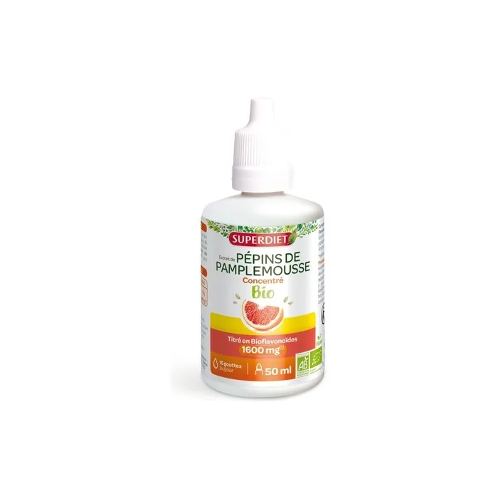 Superdiet Organic Grapefruit Seed Extract Flavonoids 1600mg
