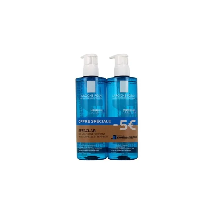 La Roche Posay Effaclar Purifying Foaming Gel Set Of 2 X 400 Ml