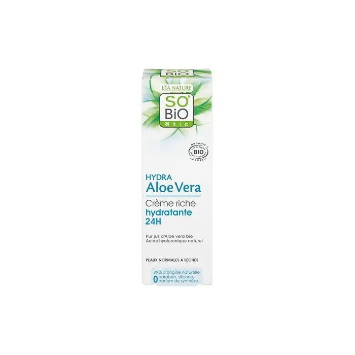 So'bio Etic Cosmebio Hydra Aloe Vera 24 Hours Rich Moisturizing Day Cream 50ml